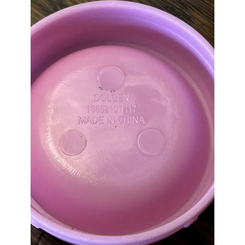 Puppy Pet Accessories - Pink Toy Dog Bowl‎ & Bone (2inx2inx1.5in)